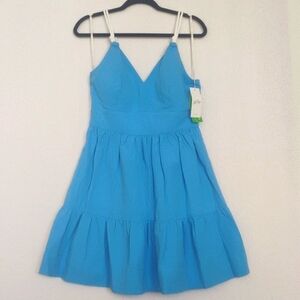 Lilly Pulitzer 🔥 NWT 🔥 Crishna Dress. lunar blue. Never worn. size 8
